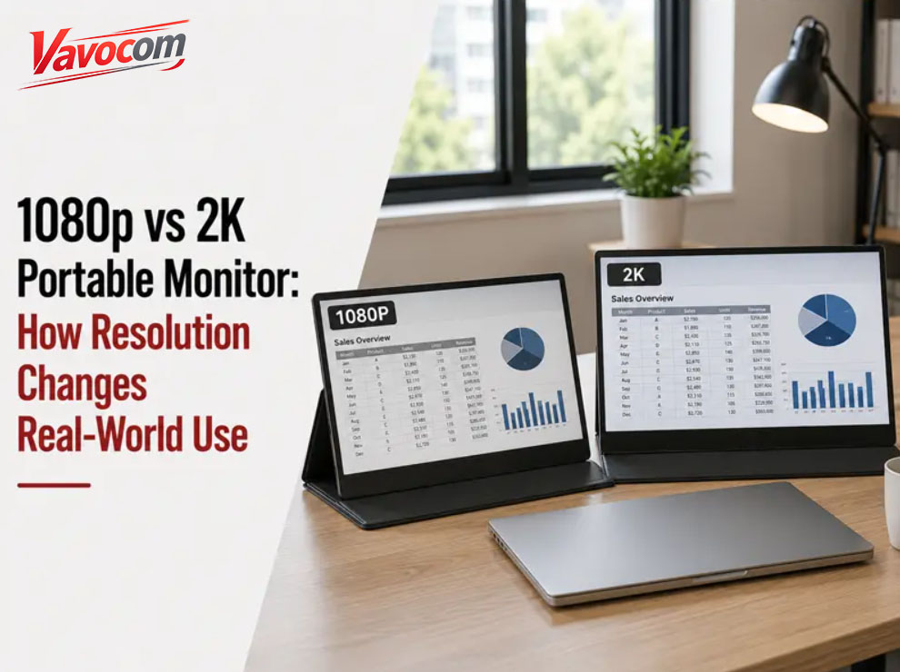 1080p vs 2K Portable Monitor: How Resolution Changes Real-World Us
